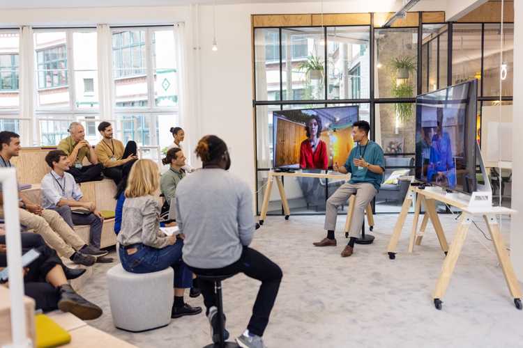 Team having a creative meeting